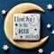 I Love You to The Moon and Back Cookie & Craft Stencil | CM163 by Designer Stencils | Cookie Decorating Tools | Baking Stencils for Royal Icing, Airbrush, Dusting Powder | Craft Stencils for Canvas, Paper, Wood | Reusable Food Grade Stencil
